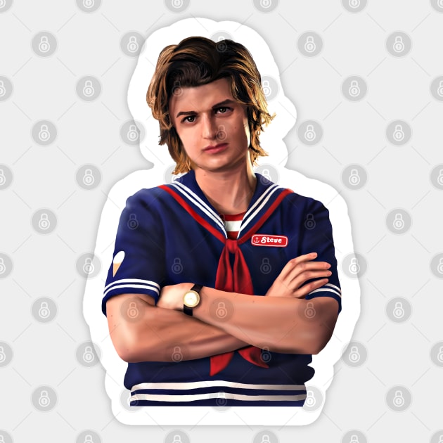 Steve Harrington (Original Drawing) Sticker by sparkling-in-silence